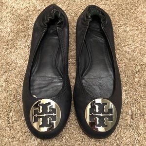 Tory Burch navy ballet flats